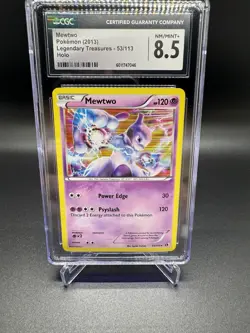 2013 Pokemon TCG Legendary Treasures Mewtwo Rare Holo 53/113 CGC 8.5 - Image 1