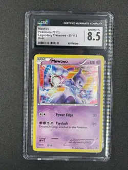 2013 Pokemon TCG Legendary Treasures Mewtwo Rare Holo 53/113 CGC 8.5 - Image 2
