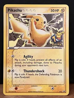 10TH Anniversary Pikachu 012 LP JOURNEY ACROSS AMERICA Black Star Pokemon Promo! - Image 1