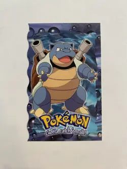 Topps Pokemon Evolution Card - #09 Blastoise, Rare, Blue Logo, Die-cut - Image 1