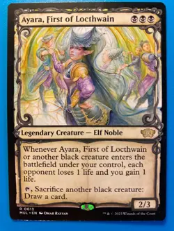 MTG 1x SHOWCASE Ayara, First of Locthwain 13 MOM Multiverse Legends Magic x1 NM - Image 1