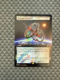 MTG Temple of Deceit #1115 Surge Foil Extended Art Rare UB: Doctor Who (WHO) - Image 1