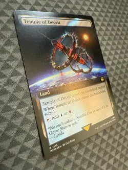 MTG Temple of Deceit #1115 Surge Foil Extended Art Rare UB: Doctor Who (WHO) - Image 2