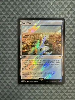 MTG Port Town #0885 Surge Foil Rare Universes Beyond: Doctor Who (WHO) - Image 1