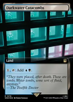 MTG Darkwater Catacombs - Surge Foil - Extended Art, Doctor Who, Lightly Played, - Image 1