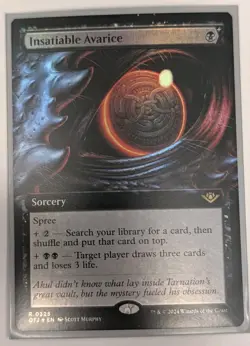 Insatiable Avarice (Extended Art) Outlaws of Thunder Junction Foil - MTG RARE - Image 1