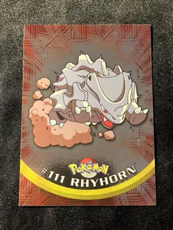 Pokemon Card - Rhyhorn #111 Topps Series 2 Holo Foil - Image 1