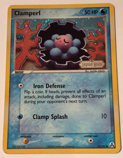Pokemon Card - Clamperl 51/92 TCG EX Legend Maker Reverse Holo Stamped MP - Image 1
