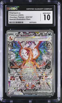 Pokemon Charizard ex 223/197 Obsidian Flames CGC 10 Special Illustration Rare - Image 3