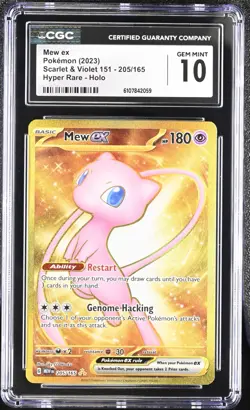 Pokemon 2023 Mew ex VSTAR Scarlet & Violet 151 205/165 CGC 10 - Image 1