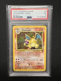 2000 Pokemon Base Set 2 Holo Rare #4 PSA 5 - Image 1