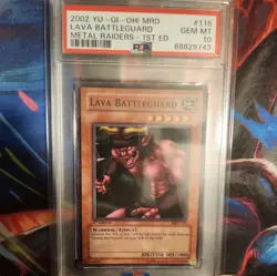2002 YU-GI-OH! METAL RAIDERS MRD-115 LAVA BATTLEGUARD- 1st Ed-PSA 10 POP 21 - Image 1