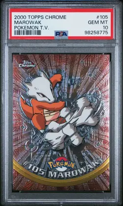 PSA 10 2000 Topps TV Chrome Marowak 105 Pokemon Card - Gem Mint! - Image 1