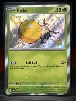 Pokemon TCG Rellor Scarlet & Violet Paldean Fates Holo Shiny Rare Card 108/091 - Image 1
