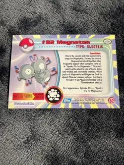 Pokemon TV Animation Series 2 #82 Magneton- FOIL Topps Nintendo Card LP - Image 2