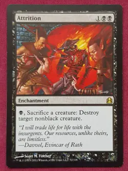 Magic The Gathering COMMANDER ATTRITION black card MTG - Image 1
