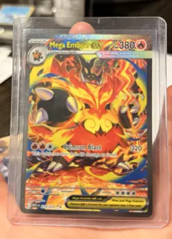 Pokemon Mega Emboar EX Holo Card 273/217 Nintendo TCG Standard Fire - Image 3