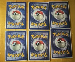 Pokemon 1st Edition & Shadowless Base Set Card Lot - 6 Cards Total LP - Image 2