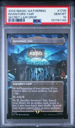 MTG PSA 10 Non-Foil X Marvel's Iron Man "Inventor's Fair" #1735 Secret Lair Drop - Image 1