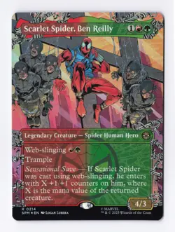 Scarlet Spider, Ben Reilly (Borderless) (Foil) 214 MTG Marvel's Spider-Man (SPM) - Image 1