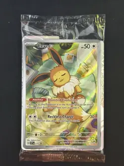 Eevee Pokemon Prismatic Evolutions Promo SVP 173 Sealed In Hand Ready To Ship - Image 1