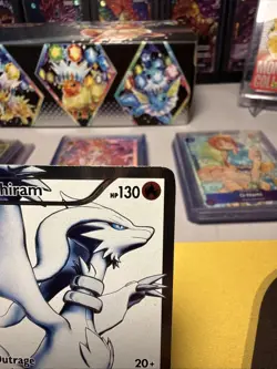 Pokemon Reshiram (113 Full Art) 113/114 Black & White Holo HEAVY PLAY - Image 2