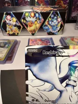 Pokemon Reshiram (113 Full Art) 113/114 Black & White Holo HEAVY PLAY - Image 3