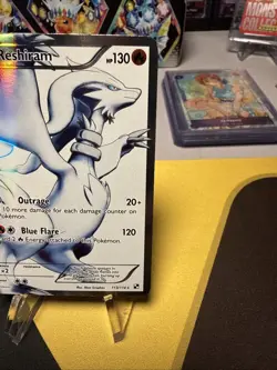 Pokemon Reshiram (113 Full Art) 113/114 Black & White Holo HEAVY PLAY - Image 4