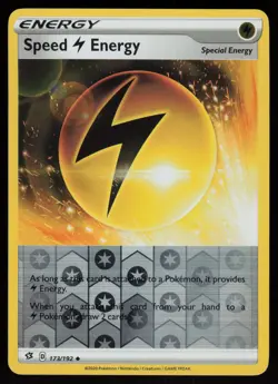 Speed Lightning Energy 173/192 Pokemon Rebel Clash Heavily Played Reverse Holo - Image 1