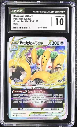 Pokemon 2023 Regigigas VSTAR Crown Zenith 114/159 CGC 10 - Image 1