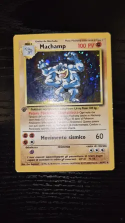 *Spanish* Pokemon Machamp Holo 1st Edition Base Set 8/102 *Spanish* Fast US Ship - Image 1