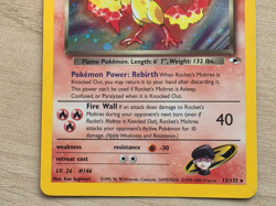 Pokemon TCG Rockets Moltres Holo Rare Card 12/132 Gym Heroes 1999-2000 - Image 2