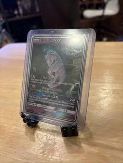 Pokemon TCG Mewtwo GX Secret Rare Shining Legends Card 76/73 Near Mint Condition - Image 2