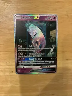 Pokemon TCG Mewtwo GX Secret Rare Shining Legends Card 76/73 Near Mint Condition - Image 3