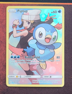 Pokemon TCG Piplup Holo Full Art Cosmic Eclipse Secret Rare Card 239/236 NM - Image 1