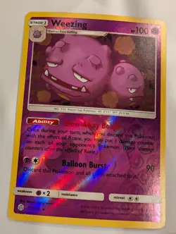 Weezing 77/236 - Cosmic Eclipse Pokemon Reverse Holo Foil Nice! - Image 1