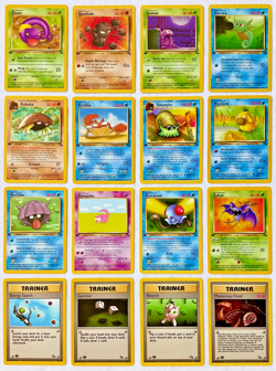 Pokemon 1st EDITION 1999 Fossil Set ALL Common Cards - 16 Card Lot - NM to Mint! - Image 1