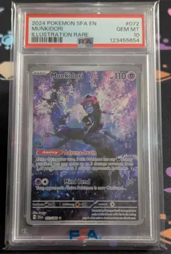 Pokemon TCG Munkidori Illustration Rare Shrouded Fable Holo Card 072/064 PSA 10 - Image 1