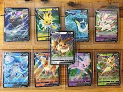 Eevee Evolutions V Promo Complete SWSH 9 Card Set Eeveelutions Pokemon TCG NM - Image 1