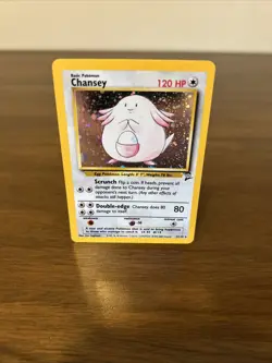 Chansey 3/130 Base Set 2000 Holo Rare Pokemon Card Vintage WOTC-*SWIRL* - Image 1