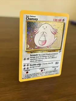 Chansey 3/130 Base Set 2000 Holo Rare Pokemon Card Vintage WOTC-*SWIRL* - Image 5