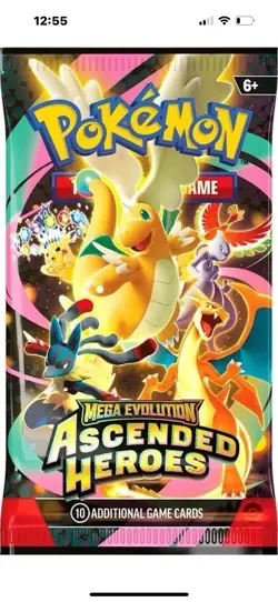 Pokemon Mega Evolution Ascended Heroes Booster Pack 10 Cards Charizard Lucario - Image 1