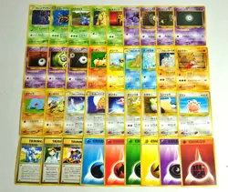 Pokemon card LOT 36 Neo Destiny Old Back Japanese Energy Unown Growlithe etc... - Image 1