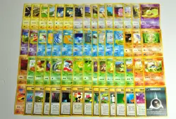 Pokemon card LOT 60 Neo Genesis Old Back Japanese Totodile Slowpoke Pikachu etc - Image 1