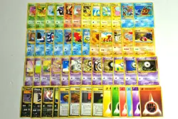 Pokemon card LOT 50 Old Back Japanese Raichu Energy Unown Slowpoke Umbreon etc.. - Image 1