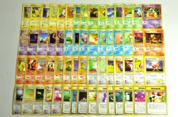 Pokemon card Lot 60 Old Back Pikachu Pikachu Jolteon Clefairy Psyduck Abra etc.. - Image 1