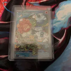 Pokemon TCG Castform Sunny Form Illustration Surging Sparks 195/191 - Image 1