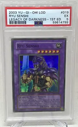 RYU SENSHI 2003 YU-GI-OH! LOD LEGACY OF DARKNESS 1ST EDITION PSA 5 - Image 1