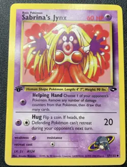 Pokemon Sabrina’s Jynx 57/132 Gym Challenge 1st Edition LP / DMG - Image 1