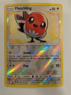 Fletchling 109/145 Guardians Rising Pokemon Reverse Holo Foil Nice! - Image 1